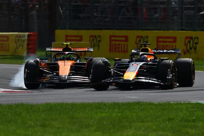 Lando Norris, McLaren, Max Verstappen, Red Bull Racing