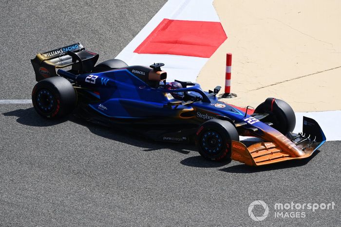 Aero paint on the car of Alex Albon, Williams FW45