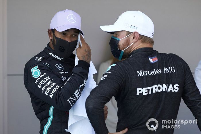 Lewis Hamilton, Mercedes-AMG Petronas F1, y Valtteri Bottas, Mercedes-AMG Petronas F1