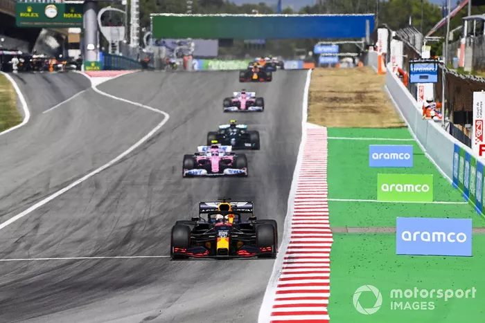 Max Verstappen, Red Bull Racing RB16, Lance Stroll, Racing Point RP20, Valtteri Bottas, Mercedes F1 W11 EQ Performance