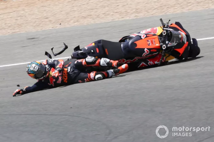 Dani Pedrosa, caída del Red Bull KTM Factory Racing