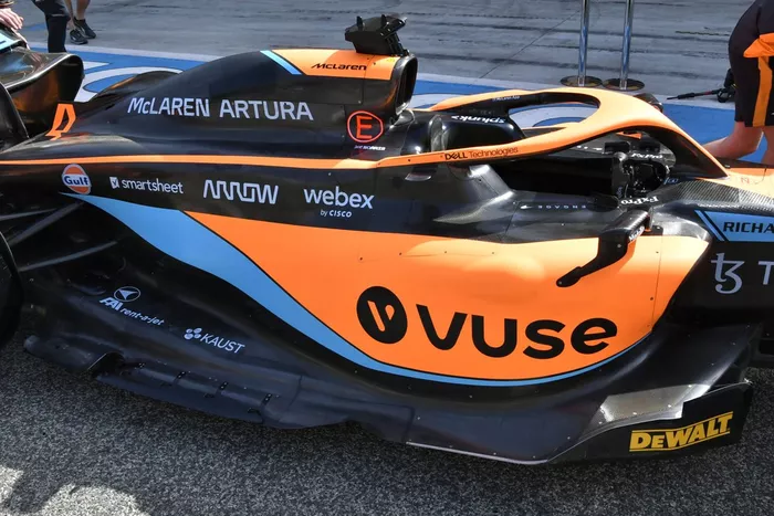 Detalle lateral del McLaren MCL36