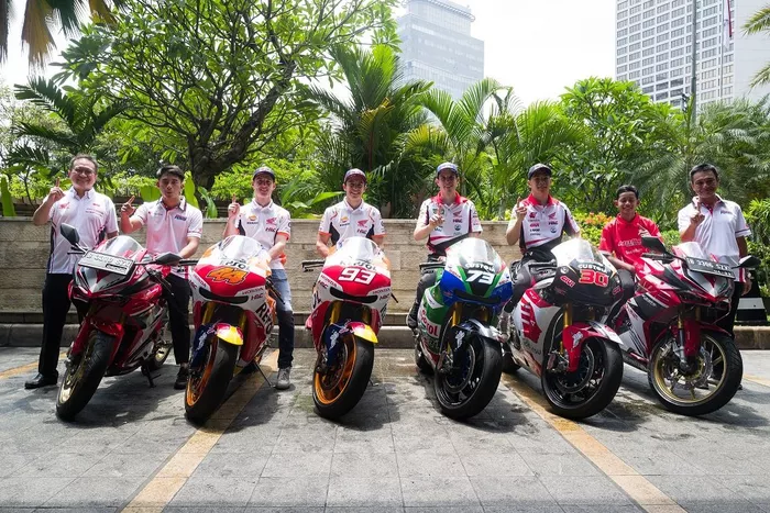 Marc Marquez, Pol Espargaro, Alex Marquez, Takaaki Nakagami, Mario Suryo Aji, Veda Ega Pratama