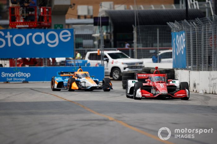 Marcus Ericsson, Chip Ganassi Racing Honda, Felix Rosenqvist, Arrow McLaren Chevrolet