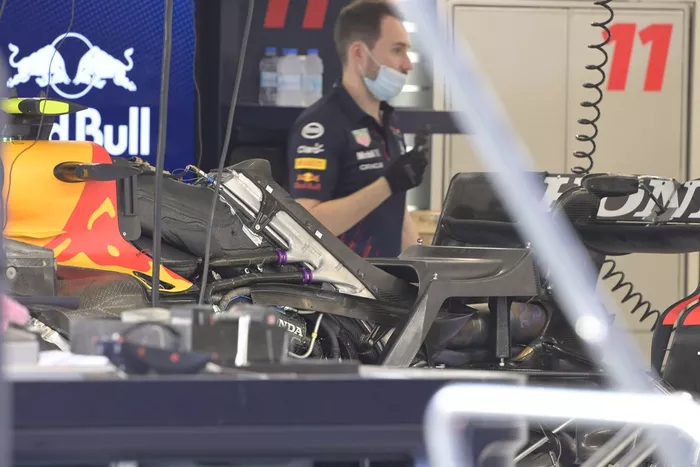 Detalle del motor del Red Bull Racing RB16B