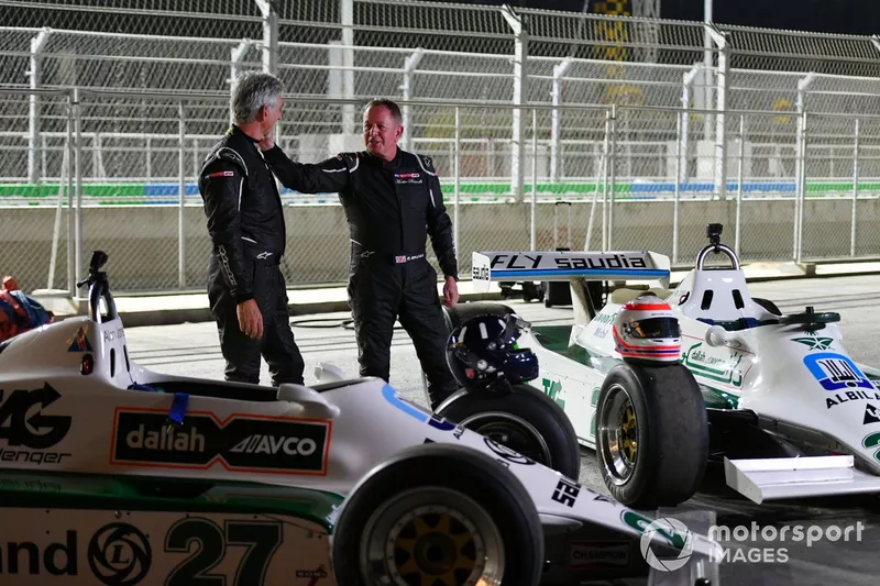 Damon Hill, Sky TV, Martin Brundle, Sky TV, avec une Williams FW07