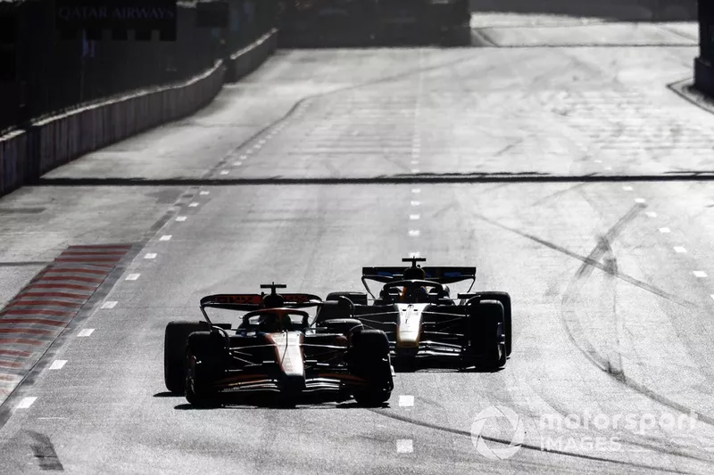 Lando Norris, McLaren MCL38, Max Verstappen, Red Bull Racing RB20 