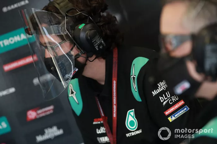 La moto de Fabio Quartararo, Petronas Yamaha SRT team 