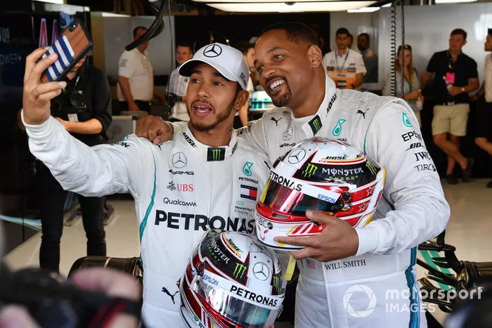 Lewis Hamilton, Mercedes AMG F1 y Will Smith 