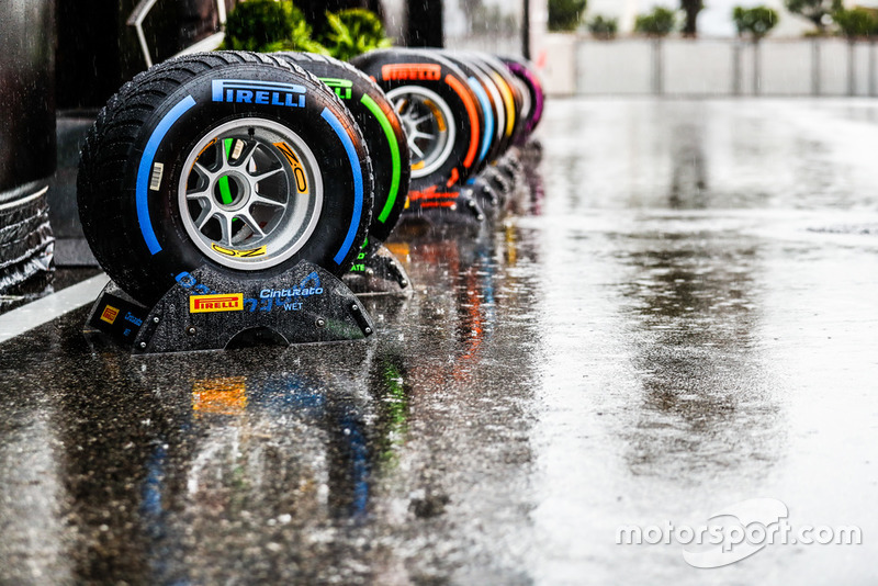 Pirelli tyres in the paddock