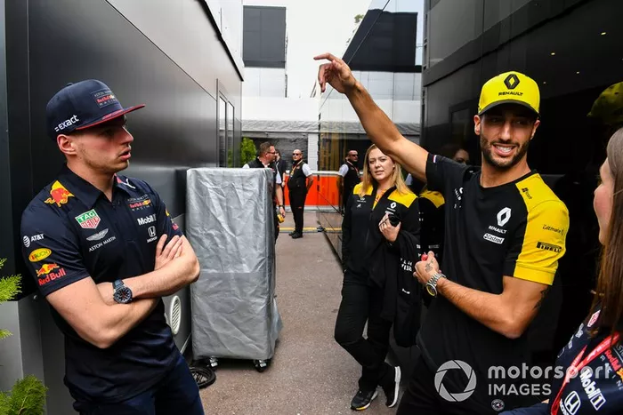 Max Verstappen, Red Bull Racing y Daniel Ricciardo, Renault F1 Team 
