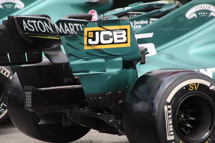 Aston Martin AMR21 rear wing detail
