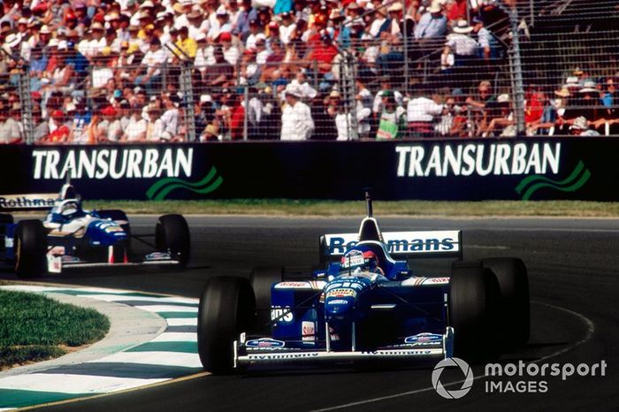Jacques Villeneuve,  Williams FW18 Renault, Damon Hill, Williams FW18 Renault