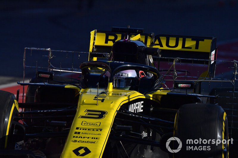 Daniel Ricciardo, Renault F1 Team R.S. 19, con sensori aerodinamici