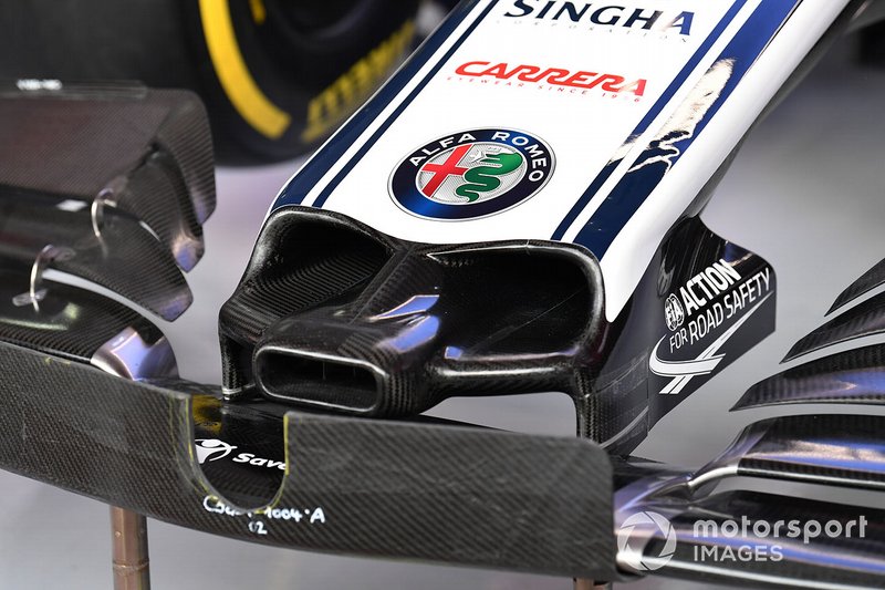 Alfa Romeo Racing C38 voorvleugel detail