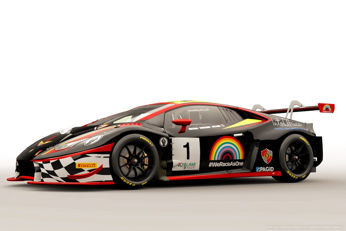 #1 Into Africa Mining, Lamborghini Huracan GT3 Evo: Xolile Letlaka, Tschops Sipuka, Phillip Kekana