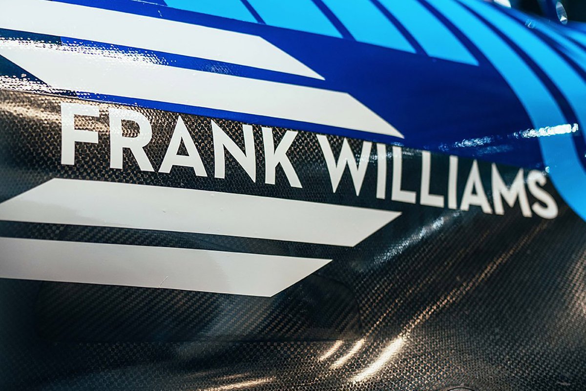 Williams FW43B with tribute to Frank Williams