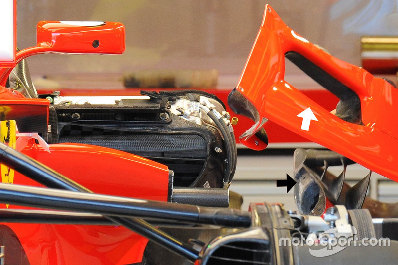 Entrée dans le ponton de la Ferrari SF70H
