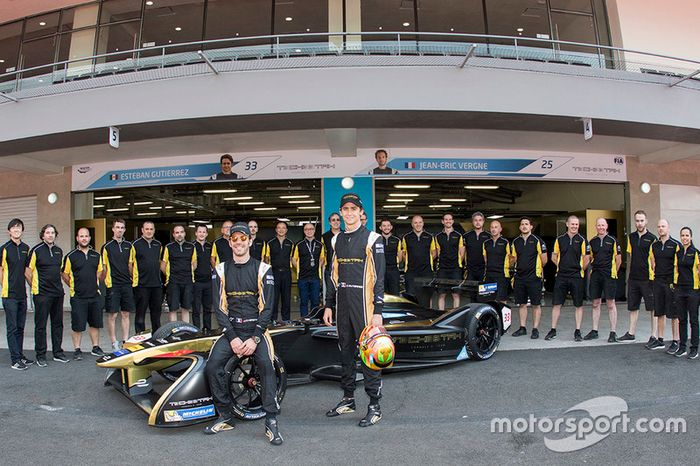 Foto de grupo Techeetah team, Jean-Eric Vergne y Esteban Gutiérrez