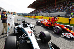Polesitter Lewis Hamilton, Mercedes AMG F1, 2. Sebastian Vettel, Ferrari