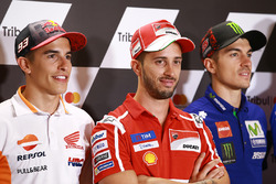 Marc Marquez, Repsol Honda Team, Andrea Dovizioso, Ducati Team, Maverick Viñales, Yamaha Factory Racing