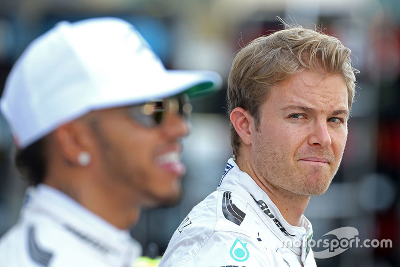 Nico Rosberg, Mercedes AMG F1 y Lewis Hamilton, Mercedes AMG F1