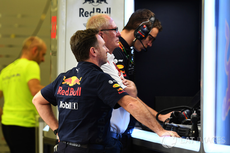 Christian Horner, Red Bull Racing Team Principal and Dr Helmut Marko, Red Bull Motorsport Consultant