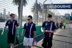 Sergio Perez, Force India walks the track