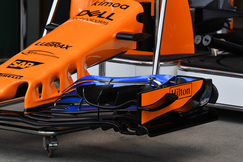 L'aileron avant de la McLaren MCL33