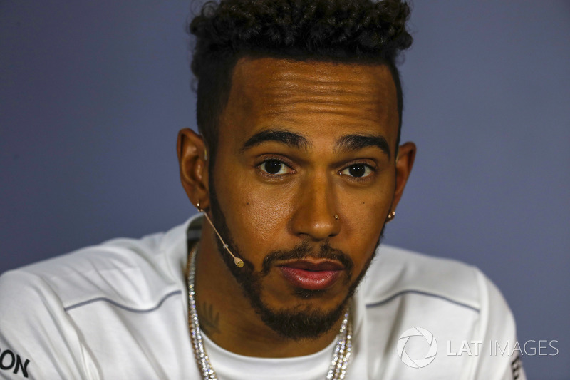 Lewis Hamilton, Mercedes AMG F1, lors de la conférence de presse