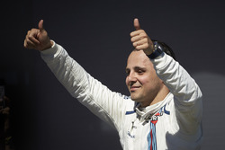 Felipe Massa, Williams FW40, son Brezilya GP'sini kutluyor, Parc Ferme