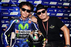 Valentino Rossi, Yamaha Factory Racing with Alessio Salucci and his Blues Brothers helmet