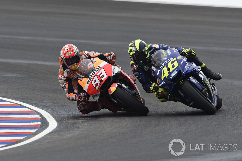 Accidente de Marc Márquez, Repsol Honda Team y Valentino Rossi, Yamaha Factory Racing