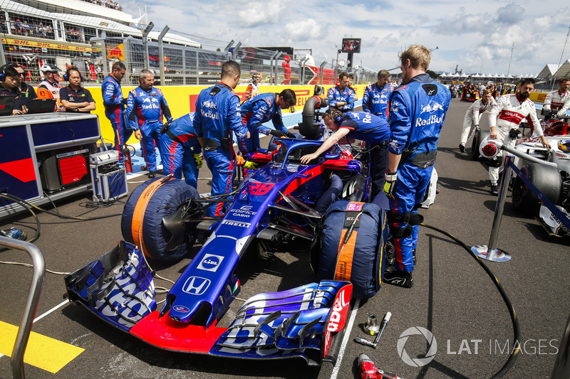 Brendon Hartley, Toro Rosso STR13, on the grid