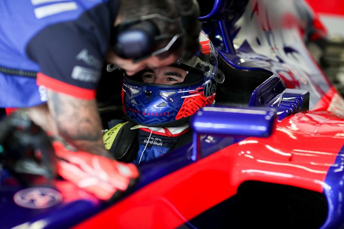 Marc Marquez, tests the Toro Rosso F1 car
