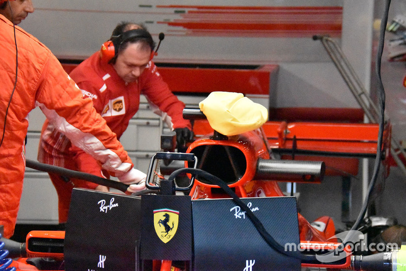 Ferrari SF71H with cover on camera