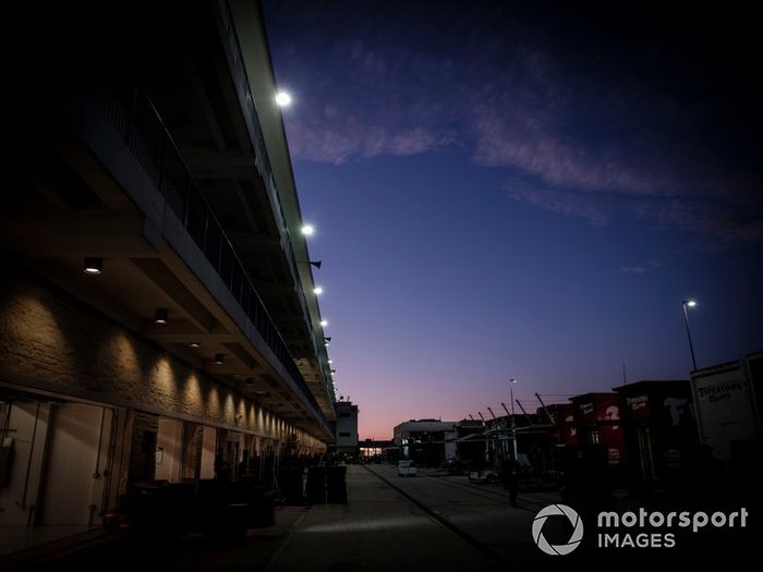 Garage, sunset, night