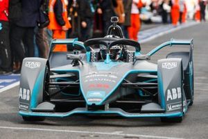 Olympic gold medalist Sir Chris Hoy in the FIA ABB Formula E track car 