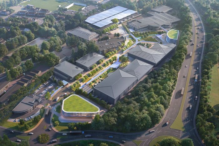 Vista aérea de la fábrica de Mercedes 