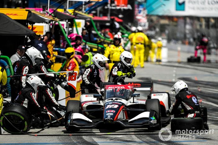 David Malukas, Dale Coyne Racing with HMD Honda, pit stop