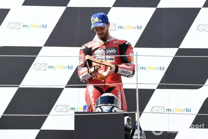 Podio: ganador Andrea Dovizioso, Ducati Team