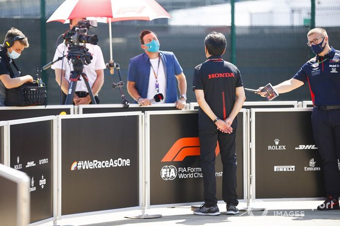 Toyoharu Tanabe, Director Técnico de F1, Honda habla con los medios de comunicación