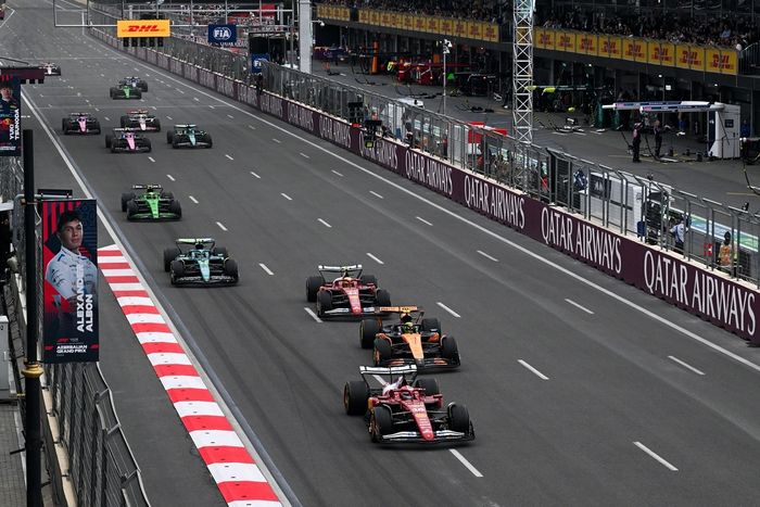 Charles Leclerc, Ferrari, Lewis Hamilton, Lando Norris, McLaren