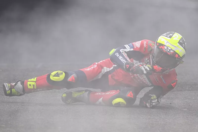 Joan Mir, chute de Honda HRC