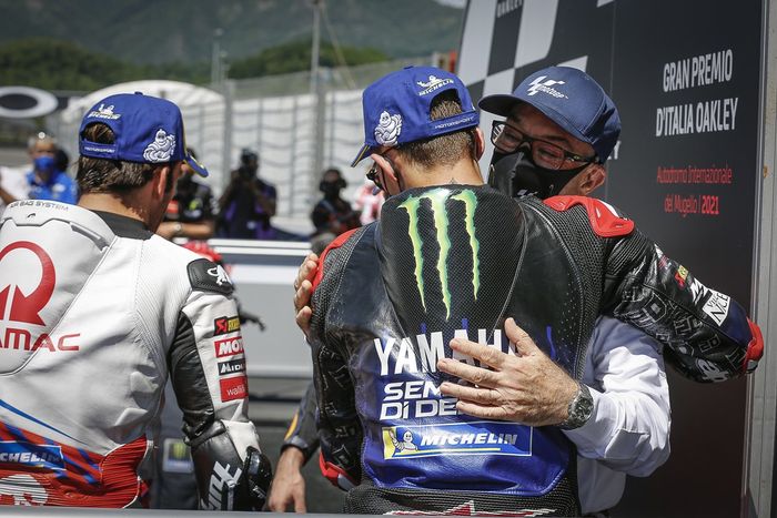 Ganador Fabio Quartararo, Yamaha Factory Racing, Carmelo Ezpeleta, CEo de Dorna