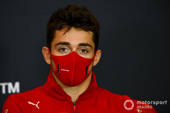 Charles Leclerc, Ferrari, en la conferencia de prensa