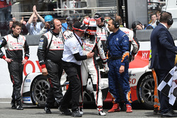#5 Toyota Racing Toyota TS050 Hybrid: Kazuki Nakajima after the checkered flag