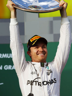 Podio: ganador Nico Rosberg, Mercedes AMG F1 Team