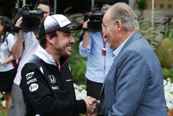 Fernando Alonso, McLaren con l'ex Re di Spagna Juan Carlos