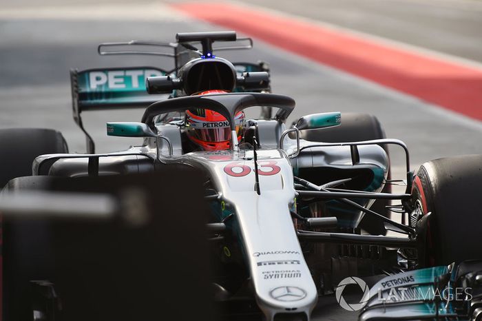 George Russell, Mercedes-Benz F1 W08 con el halo
